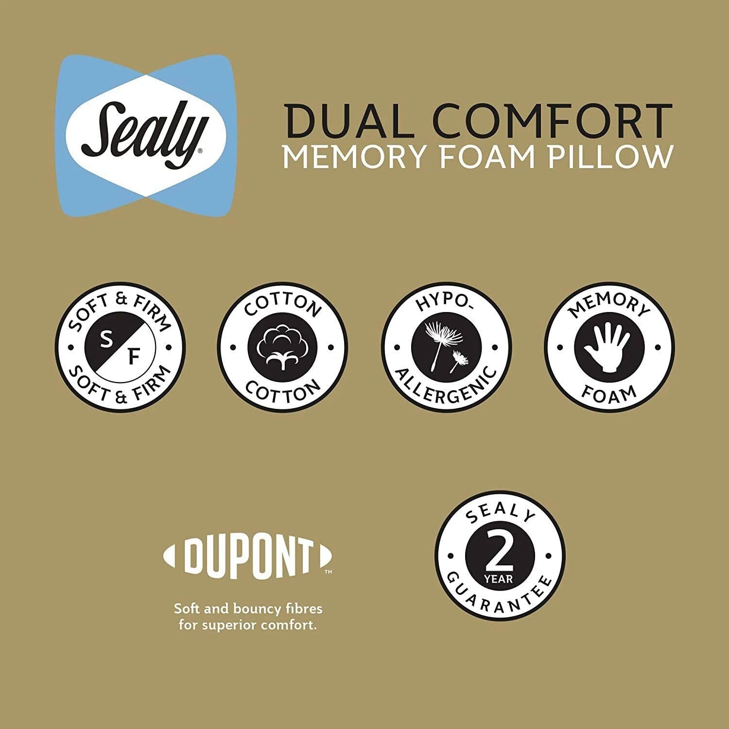 Sealy Dual Comfort Memory Foam Pillow